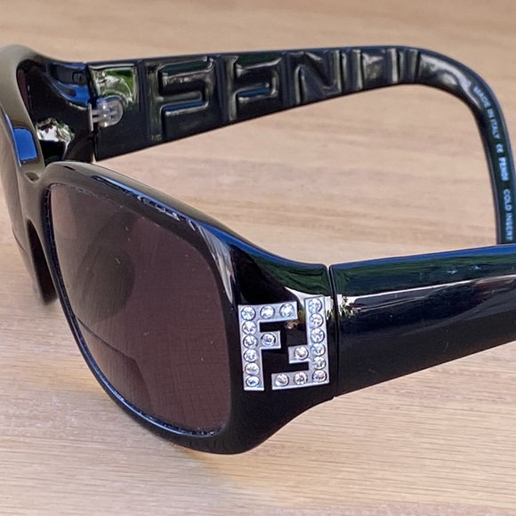 FENDI frame eye glasses sunglasses ? with F rhinestones made in Italy main image 7